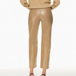 Leather cropped pants (vegan)